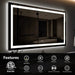 Standard Center Glow LED Bathroom Mirror - Sweatfully