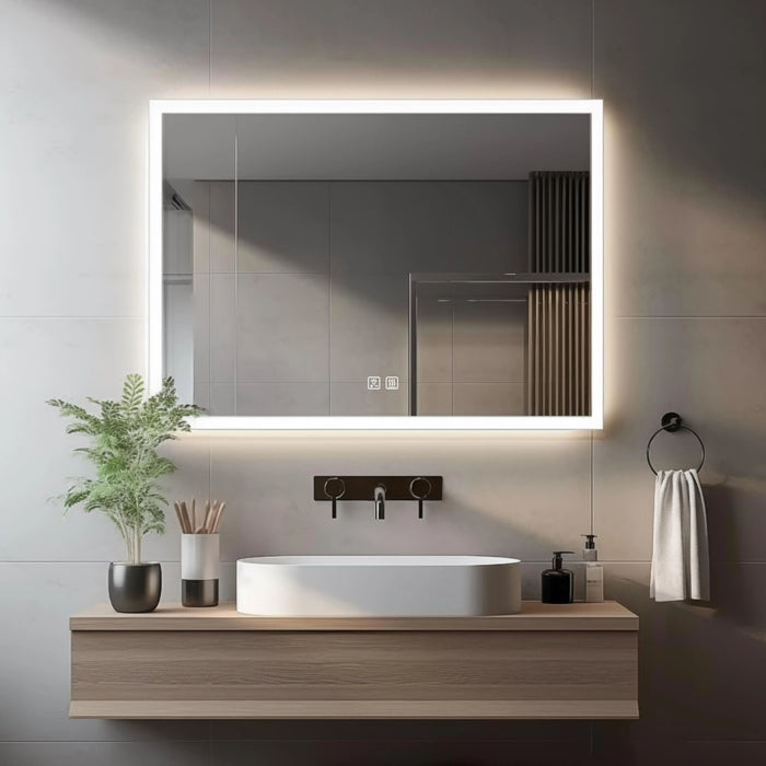 Standard Edge Glow LED Bathroom Mirror - Sweatfully