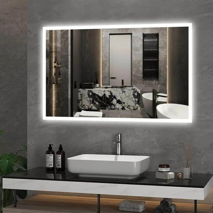 Standard Edge Glow LED Bathroom Mirror - Sweatfully