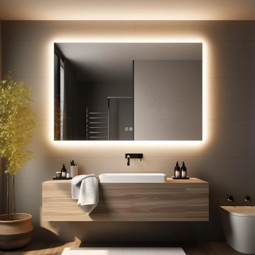 Standard Sleek Backlit LED Bathroom Mirror - Sweatfully