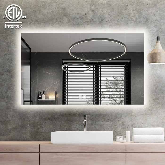 Standard Sleek Backlit LED Bathroom Mirror - Sweatfully