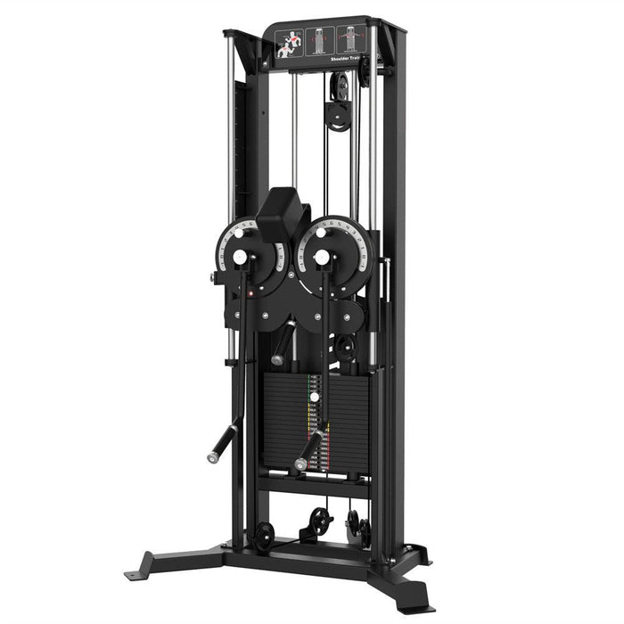 Excel Multi-Flight Trainer - Muscle D Fitness - Adjustable height - Selectorized Shoulder / Chest Machine - Sweatfully