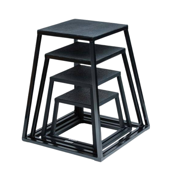 Steel Plyo Boxes – Heavy-Duty Plyometric Jump Platforms with Anti-Slip Rubber Top – Available in 12", 18", and 24" Heights – Stackable, Stable, Built for Strength and Conditioning - Sweatfully