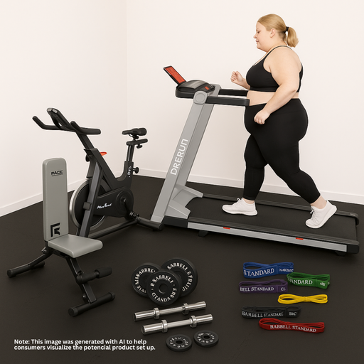 Sweatfully Small Home Apartment 48 Sq. Ft. Gym [300 lbs Capacity] - Sweatfully