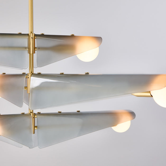 Sycamore Chandelier 3 Tiers in Dawn Grey - Sweatfully