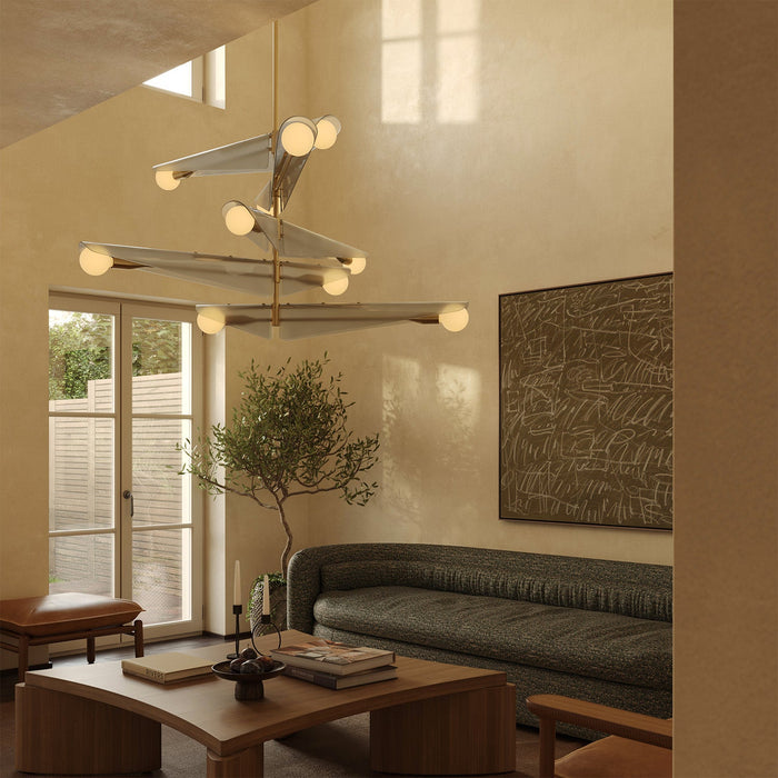 Sycamore Chandelier 5 Tiers in Dawn Grey - Sweatfully