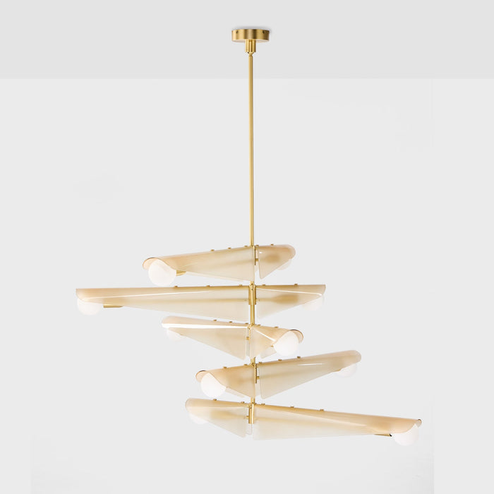 Sycamore Chandelier 5 Tiers in Dusk Pink - Sweatfully