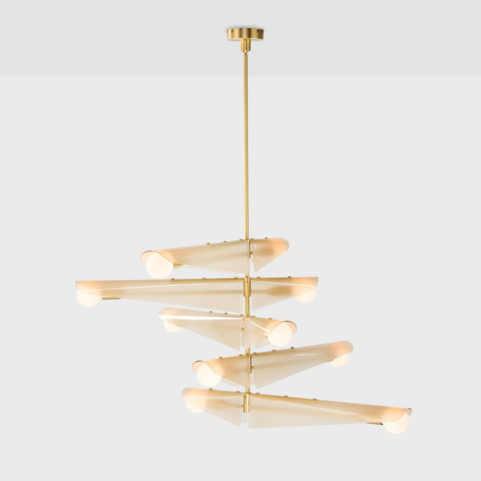 Sycamore Chandelier 5 Tiers in Dusk Pink - Sweatfully