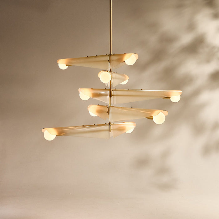 Sycamore Chandelier 5 Tiers in Dusk Pink - Sweatfully