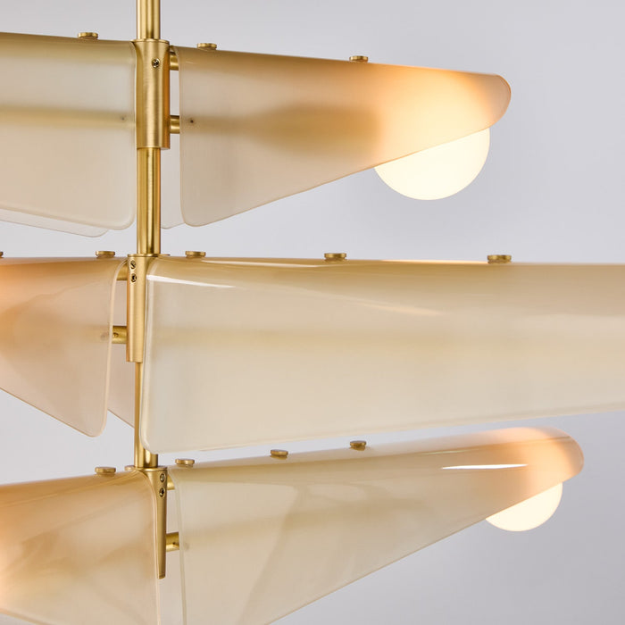 Sycamore Chandelier 3 Tiers in Dusk Pink - Sweatfully