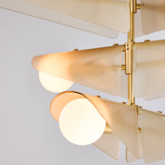 Sycamore Chandelier 3 Tiers in Dusk Pink - Sweatfully