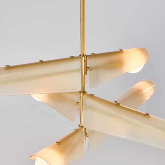 Sycamore Chandelier 3 Tiers in Dusk Pink - Sweatfully