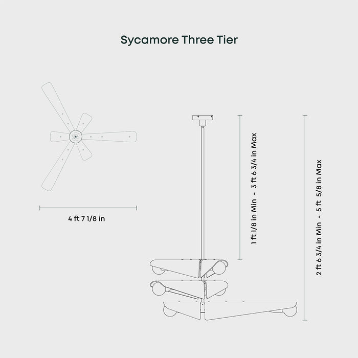 Sycamore Chandelier 3 Tiers in Dusk Pink - Sweatfully