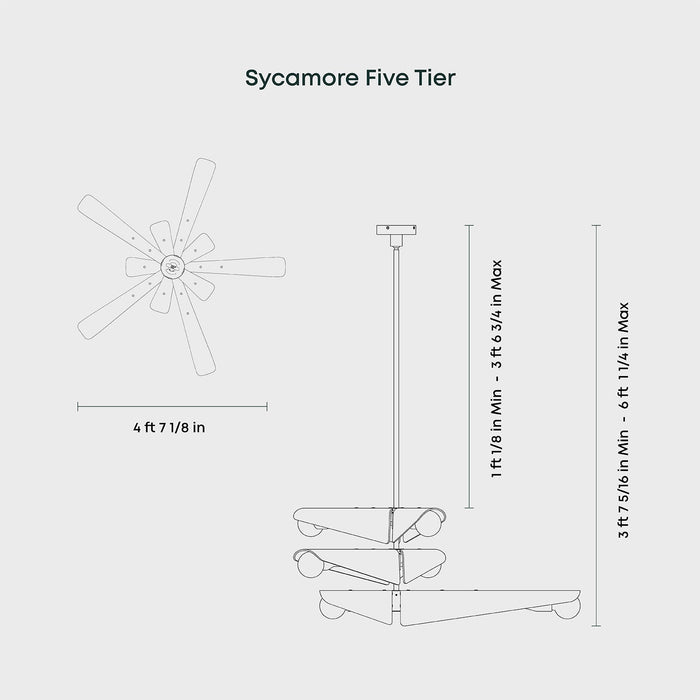 Sycamore Chandelier 5 Tiers in Dusk Pink - Sweatfully