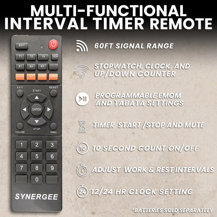 Synergee Programmable Interval Gym Timer - Sweatfully