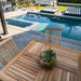 Telluride 4-Person Natural Teak Outdoor Square Dining Table 39" - Sweatfully