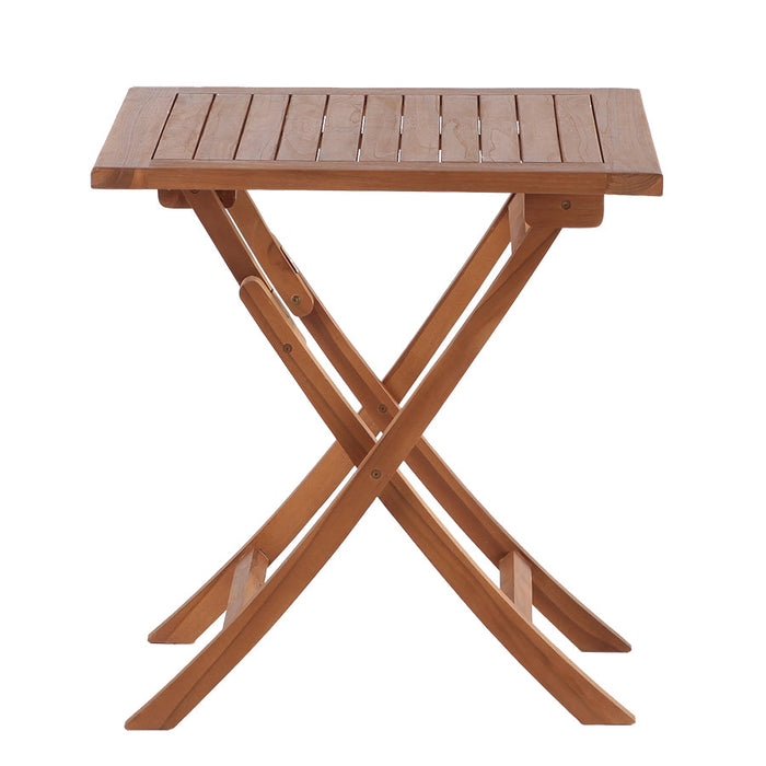 Telluride 2 Person Teak Folding Patio/Balcony Table - 28" - Sweatfully