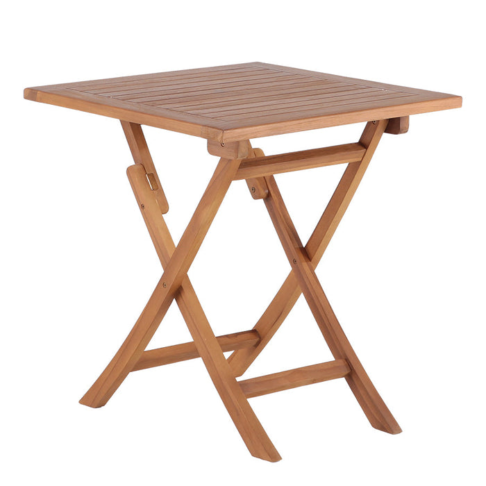 Telluride 2 Person Teak Folding Patio/Balcony Table - 28" - Sweatfully