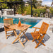 Telluride 2 Person Teak Folding Patio/Balcony Table - 28" - Sweatfully