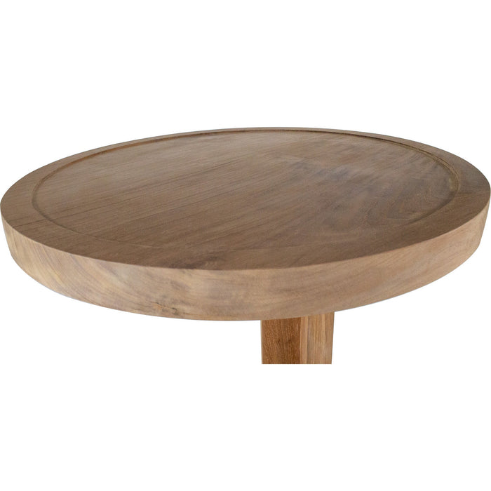 Cabo Natural Teak C Shaped Side Table - Sweatfully