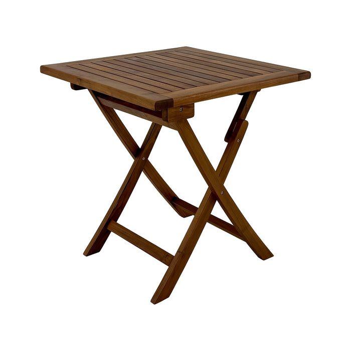 Telluride 2 Person Teak Folding Patio/Balcony Table - 28" - Sweatfully