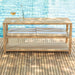 Savannah Natural Teak Shower and Spa/Bathroom/Outdoor - Storage Bench with Shelves- 28" or 40" - Sweatfully