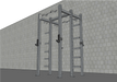 TGrip Commercial Double Half Rack - 3x3 Steel - Functional Multi-Grip Pull-Up - Integrated Plate Storage - J-Hooks - Sweatfully