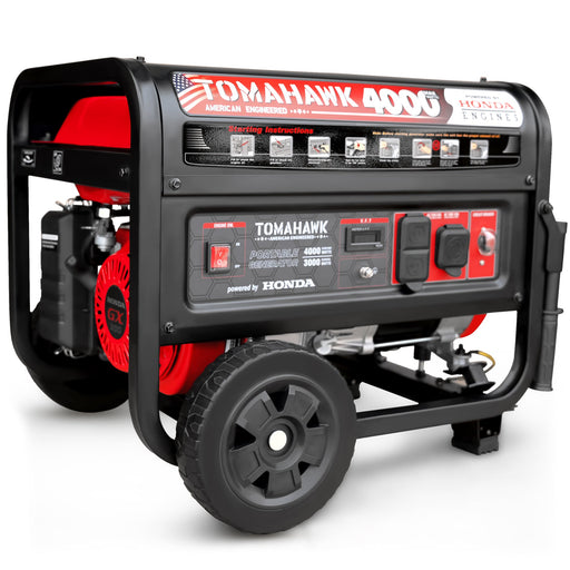 4000 Watt Honda Powered Generator Portable Gas Power Professional Use - Sweatfully