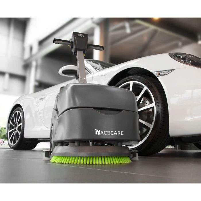 NaceCare 16″ Compact Floor Scrubber with Pad Driver - Sweatfully