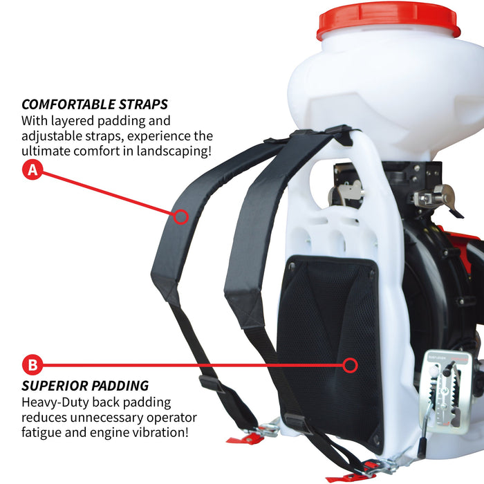 4 Gal Motorized Fertilizer Spreader Broadcast Lawn Seed Ice Melt Salt - Sweatfully