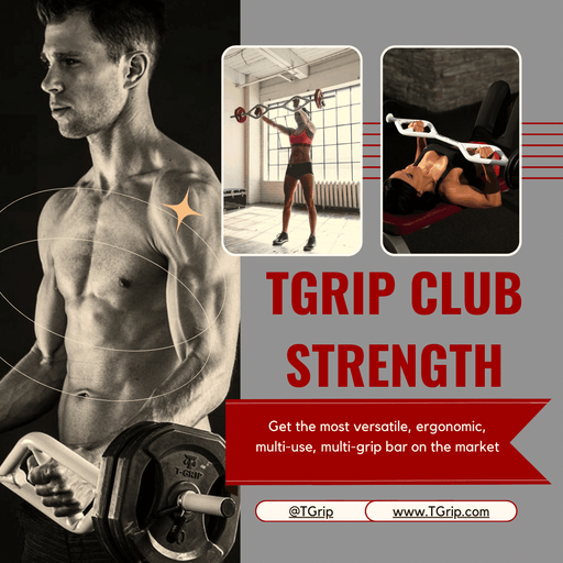 TGrip Club Strength Bar (White) - Multi Grip - Functional Training - Football - Swiss - Neutral - Sweatfully