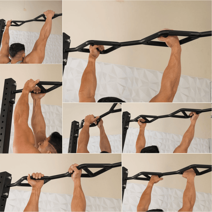 TGrip Commercial 14' Wall Mount Rig - 3x3 Steel - Functional Multi-Grip Pull-Up - Sandwich Style J-Hooks - Sweatfully