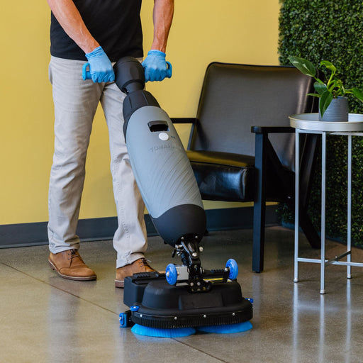 Electric Floor Scrubber Cleaner with 18” Power Mop Brushes Cordless 36V Battery Powered - Sweatfully