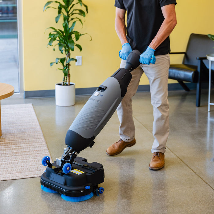 Electric Floor Scrubber Cleaner with 18” Power Mop Brushes Cordless 36V Battery Powered - Sweatfully