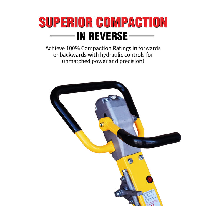 6.5 HP Honda Reverse Hydraulic Plate Compactor for Soil, Aggregate, Cohesive Compaction - Sweatfully