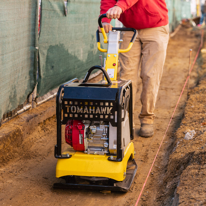 6.5 HP Honda Reverse Hydraulic Plate Compactor for Soil, Aggregate, Cohesive Compaction - Sweatfully
