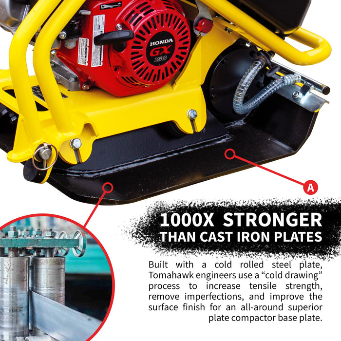 5.5 HP Honda Vibratory Plate Compactor for Asphalt Aggregate Soil Compaction - Sweatfully