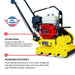 5.5 HP Honda Paver Roller Compactor 17x12 for Pavers, Bricks, Stone, Sand Compaction - Sweatfully