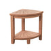 Stanley Natural Teak Shower and Bath Corner Stool with Shelf - 15.7" - Sweatfully