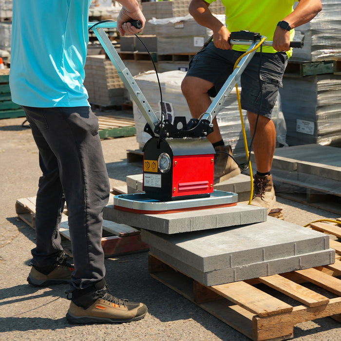 440 lb Electric Paver Slab Vacuum Lifter 1200W for Hardscaping, Concrete, and Stone Placement - Sweatfully
