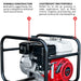 2 Inch Trash Water Pump 164 GPM 3.5HP GX120 powered by Honda Portable Utility - Sweatfully