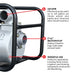 2 Inch Trash Water Pump 164 GPM 3.5HP GX120 powered by Honda Portable Utility - Sweatfully