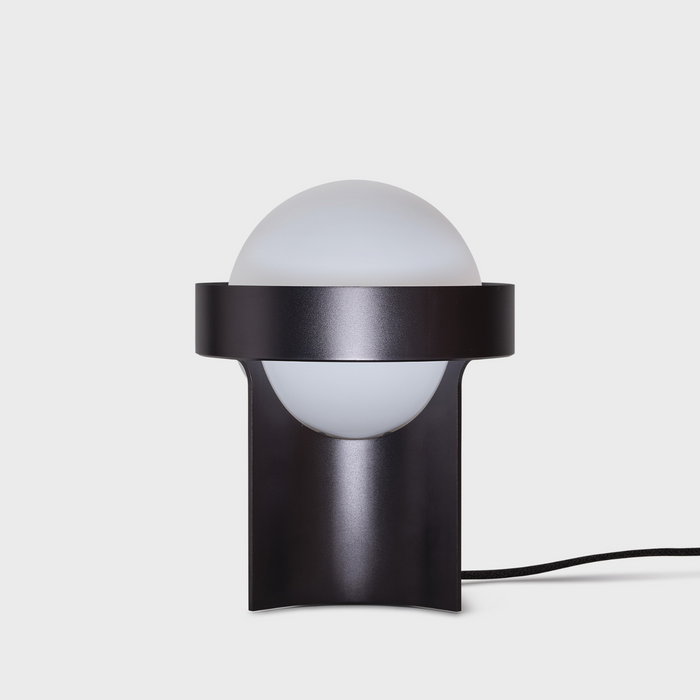 Loop Table Lamp in Dark Grey + Sphere IV - Sweatfully
