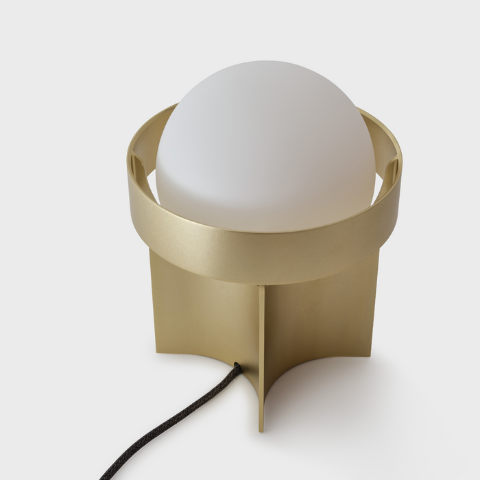Loop Table Lamp in Gold + Sphere IV - Sweatfully