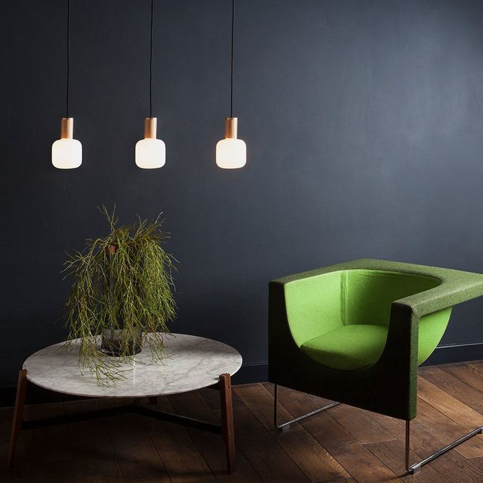 Oblo Pendant Light in Oak - Sweatfully