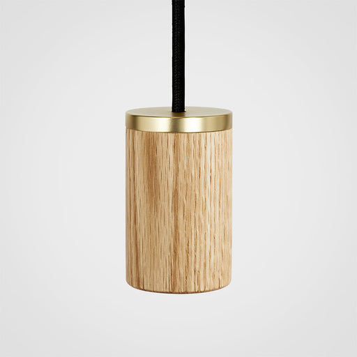 Oblo Pendant Light in Oak - Sweatfully