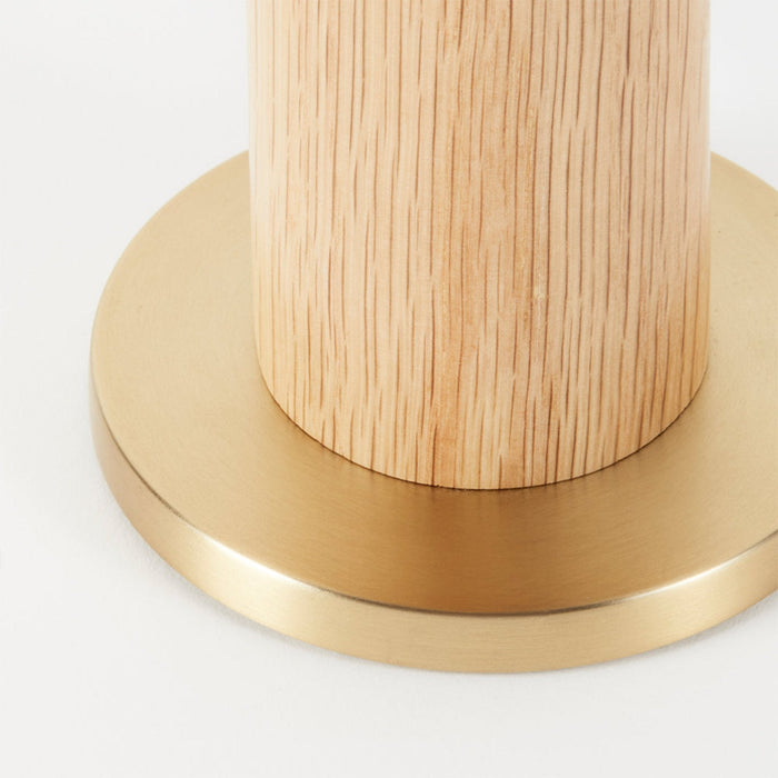 Knuckle Table Lamp in Oak + Voronoi I - Sweatfully