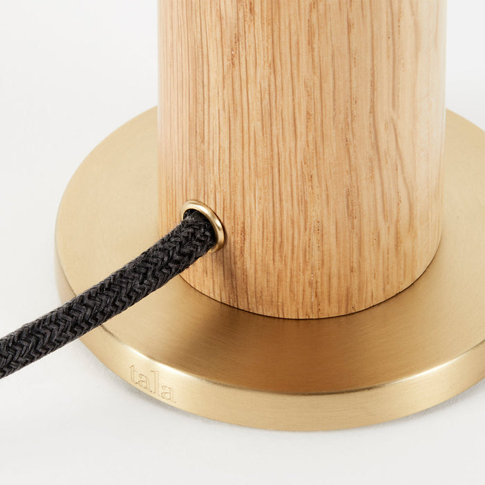 Knuckle Table Lamp in Oak - Sweatfully