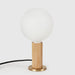 Knuckle Table Lamp in Oak + Sphere IV - Sweatfully