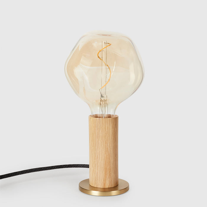 Knuckle Table Lamp in Oak + Voronoi I - Sweatfully